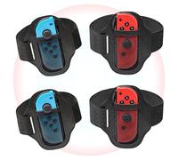 [4 Pack] Leg Straps for Nintendo Switch Sports Play Soccer/Switch Ring Fit Adventure,Game Accessory Adjustable Elastic Strap for Switch OLED/Switch Controller, 2 Size Leg Band for Kids& Adults