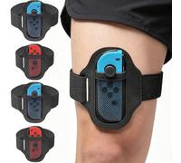 4 Pack Leg Straps for Nintendo Switch Sports Soccer & Ring Fit Adventure, Adjustable Elastic Leg Straps Compatible with Switch OLED Joy-Con Controllers