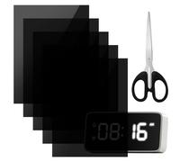 4 Pack Light Dimming Stickers LED Light Blocking Sticker Self Adhesive Blocking Sheets Covers Light Cover Filters with Scissors for Electronics Alarm Clock Radio Monitor Cable Box 6.7 x 5.12 Inch