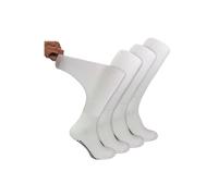 Dr.Socks 4 Pack Long Bamboo Diabetic Socks With Grips for Men and Women - 6-8 UK - White