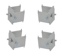 4 Pack Long Sided Dori Block Bricklaying Clamp Lock Bolt for Use with Lock Bolt for 40mm, 50mm Profile Pole
