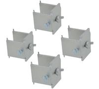 4 Pack Long Sided Dori Block Bricklaying Clamps - Fits 50mm Profile Pole, Aluminum Wall Building & Bricklaying Tool CT5594