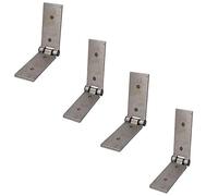 4 Pack Long Weld-on Butt Hinge Heavy Duty with Bushes 240x50mm Industrial