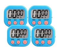 4 Pack Loud Alarm Digital Timer, Magnetic Stand Kitchen Timer with ON/Off Switch, Time Timer for Kids, Cooking, Study, Classroom