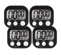 4 Pack Loud Alarm Digital Timer, Magnetic Stand Kitchen Timer with ON/Off Switch, Time Timer for Kids, Cooking, Study, Classroom