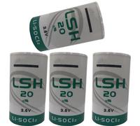 「4 Pack」LSH20 3.6V Battery for Saft LSH20 Size d 3.6V Lithium Battery, 13000mAh