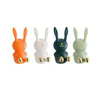 4-Pack Luxury Bunny Cable & Plug Holder - Cute Adhesive Cord Organizer Hook for Socket Plugs, Toothbrush, Headphones, Keys | No-Drill Wall Mount, Bathroom/Kitchen/Desk D écor, Strong VHB Glue