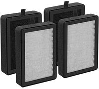 4 Pack LV-H128 Replacement Filter Compatible with LEVOIT LV-H128 / PUURVSAS (HM669A) / ROVACS (RV60) Air Purifiers, 3-in-1 H13 TRUE HEPA, Activated Carbon Layer and Pre-Filter