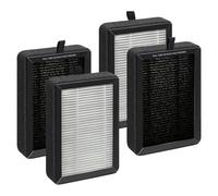 4-Pack LV-H128 Replacement Filters, Compatible with LEVOIT LV-H128 / PUURVSAS (HM669A) / ROVACS (RV60) Air Purifiers, 3-Stage Filtration System, Replace Part #LV-H128-RF