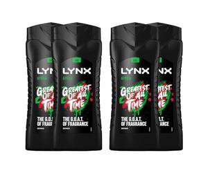 4 Pack Lynx Energy Boost Shower Gel Bodywash, Africa XXL, 500ml