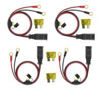 （4 Pack）M10 (3/8in) XL Eyelet Terminal, Wires Harness Compatible with NOCO GC008 X-Connect， fit for NOCO Battery Charger Accessories Cables,Smart battery trickle charger cable with four 20A fuses