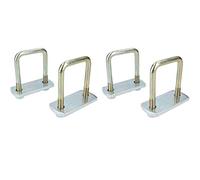 4 Pack M10 50mm x 80mm U-Bolt N-Bolt with Plates & Nuts HIGH TENSILE
