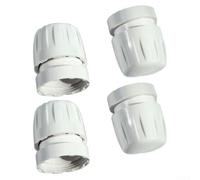 4 Pack M30x1.5 Water Distributor Regulating Cap White Plastic Adjustable Rotating Cover for Floor Heating Manifold and Radiator TRV Switch Temperature Control Valve(A)