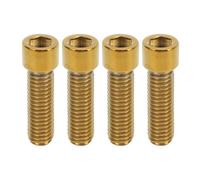 4 Pack M8 X 32mm Motorcycle Handlebar High Hardness Stainless Steel Anodized Replacement for Aprilia SR GT200 GT125 Handlebar Fixing Screws (Gold)