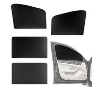 4 Pack Magnetic Car Window Sun Shades, UV Protection, Heat Insulation Side Window Privacy Curtains, Universal Car Sidewindow Shade Covers for Trucks and SUVs, Black