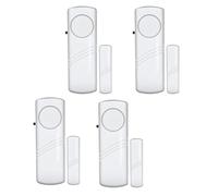 4 Pack Magnetic Door Alarm Sensor Security Window Contcat Alarms Wireless Smart Burglar System Loud 90 db for Home Fridge Shed Garage Vibration Entry Warning Detector for Kids Safety