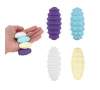 4 Pack Magnetic Fidget Balls, Silicone Oval Autistic Fidget Relief Toys for Adults & Teens Textured Anxiety Decompression Toy for Tactile Exploration & Focus Quiet Desk Office Magnets Fun Gift
