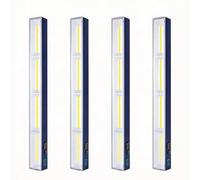 4 Pack Magnetic Lights Rechargeable 4000 Lumens 7200mAh 40CM Work Light Bar, Inspection Lamp 216 LED Bulbs Waterproof, Portable Lighting with Hook, for Camping, Car Repair, Garage, Workshop Tasks