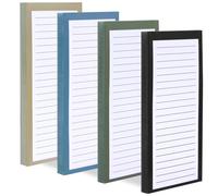 4 Pack Magnetic Notepads for Refrigerator, Notepad Grocery List Large Magnet Pad for Fridge,Full Magnet Back Design Magnetic Memo Pads for Grocery List, Shopping List, to-Do List(200 Sheets)