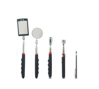 4 Pack Magnetic Pickup Tool, 15lbs Heavy Duty & 1.5lbs Precision Magnet on a Stick, Telescoping Long Reach, with LED Torch & Self-Illuminated Mirror, for Car Mechanic Garage Workshop DIY