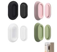 4 Pack Magnetic Remote Control Holder Wall Mount, Magnetic TV Remote Holder, No Drill Self-Adhesive Organizers for TV Fan, AC Remote Storage Holders for Easy Installation (Black+White+Pink+Green)