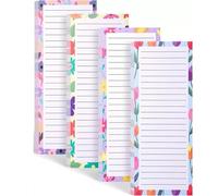 4 Pack Magnetic Shopping List Pad for Fridge Notepad Magnetic Notepad for Fridge 200 Tear To Do List Pad Magnet Notepad Grocery List for To Do Lists Shopping Locker Filing Cabinet 3.5” x 7.87”