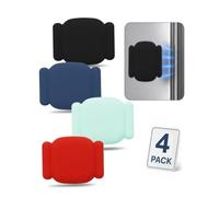 4 pack Magnetic Silicone Case For UGREEN FineTrack Mini 2 Anti-Loss Tracker,daunke Full Protection Cover(suitable for Elderly,Pets,Backpack,Kids,Keys) Scratch-Resistant（Mint Green,Black,Blue,Red）