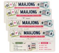 4 Pack Mahjong Line Reader Line Finder, Transparent Mahjong Card Reader with Charleston Guide, Dragon Color Reference & Joker Reminder, Mahjong Accessories for Beginners, American Mah Jongg Gift
