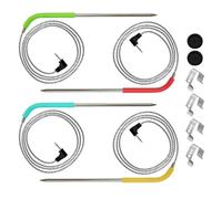 4-Pack Meat Temperature Probe Replacement Parts for Masterbuilt 710 Digital Electric Smoker Grill, with 2 Probe Grommet and 4 Grills Clips-Fits MB20070924