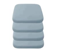 4-Pack Memory Foam Chair Cushions Soft Non-Slip Square Seat Pads for Home Garden Kitchen Patio Car (Size: 45x45cm Color: Light Blue)