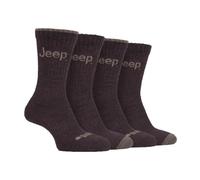 JEEP - 4 Pairs Mens Anti Blister Thick Cushioned Luxury Boot Socks for Hiking