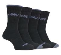 4 Pack Mens Anti Blister Walking Boot Socks with Thick Padded Sole by Jeep