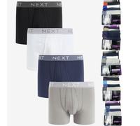 4 Pack Mens Next Cotton Boxer Shorts A-Front Underwear Pure Soft Everyday Fit