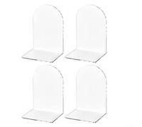 4 Pack Metal Book Ends, Heavy Duty Non-Slip Bookends with Foam Pads, Rust-Proof L-Shaped Desktop Organizer for Home Office School Library(4pcs)