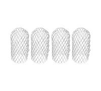 4 Pack Metal Mesh Gutter Guards, Aluminium for Leaf Debris Mud Trap for 2-4 Inch Downpipe Drain Cover, No Tools Required Flexible Fit