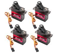 4 Pack MG90S Micro Servo Motor Full Metal Geared 9G, 180 Degree Rotation | Fit for RC car robot helicopter. Mini servos for Arduino DIY project
