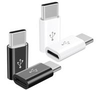 4 Pack Micro USB to USB C Adapter, Micro-USB Female to USB-C Male OTG Adapter Compatible with Samsung Galaxy S10 S9 S8 Plus Note 9 8, MacBook, LG V30 G5 G6, Moto Z2 Play Type-C Phones, Tablets