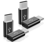 4 Pack Micro USB to USB C Adapter, Micro-USB Female to USB-C Male OTG Adapter Compatible with Samsung Galaxy S10 S9 S8 Plus Note 9 8, MacBook, LG V30 G5 G6, Moto Z2 Play Type-C Phones, Tablets