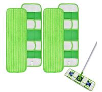 4 Pack Microfiber Mop Pads for Swiffer XL Mops Reusable Wet and Dry Mopping Cloths Compatible with Swiffer Sweeper XL,Washable XL Mop Refills Replacement for All Hardwood Dry & Wet Cleaning.