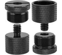 4 Pack Microphone Stand Screw Adapter,BENACES 2 Pcs 1/4" Male to 5/8" Female Thread Converter + 2 Pcs 1/4" Female to 5/8" Male Mic Bracket Mount Screw,Mic Stand Connector for Mic Stands,Camera