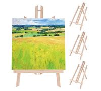 4 Pack Mini Easel Stand for Painting Wooden Easel 40cm Table Top Easel Small Easel Stand Wooden Tabletop Art Display Easels Small Painting Easel Wood Display Easels Mini Pine Wood Easel