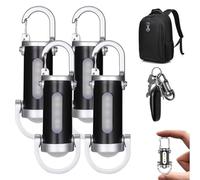 4 Pack Mini Flashlight, Keychain Torch, Waterproof Keyring Light Torch, Pocket Rechargeable LED Small Keychain Flashlight, Super Bright Led Pocket Torch Keyring Light for Walking, Searching and Hiking