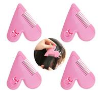 4 PACK Mini Hair Cutter Comb, Hair Split End Trimmer, Bangs Trimmer ABS Protective Cover, Dustproof Design Organizes Broken Hair And Cuts for Women, Girls Hair Cut Accessories