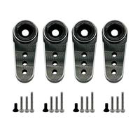 4 Pack Mini Servo Horn 15T Aluminum Car Horn Compatible with Emax ES08MA Servo Fit for Axial SCX24 1/24 RC Crawler (Black)