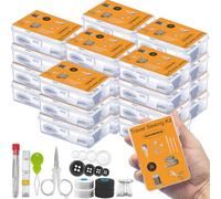 4 Pack Mini Travel Sewing Kits Bulk Small Emergency Sewing Kits Outdoor Survival Military Sewing Kits with Case for Wedding Operation Christmas Shoebox Stocking Stuffer Gift