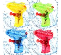 4 Pack Mini Water Gun for Kids, 9cm Water Guns Available in 4 Bright Colours, Outdoor Summer Pool & Beach Squirt Toys, Water Pistol Toys Summer Swimming Pool Garden Party Favor Beach for Boys Girls