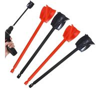 4-Pack Mixer Attachments for Drill - Heavy-Duty Paint & Mud Mixer, 3/8" Hex Shaft, Durable Plastic, Ideal for Paint, Mortar, Grout, Epoxy, & Concrete Mixing