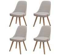 4 Pack Modern Ergonomic Swivel Dining Chairs 360° Padded Leather Comfortable Beige Seats for Living Room Bedroom & Office Stylish & Functional Dining Room Furniture