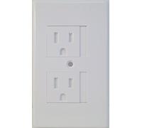 4 Pack Mommy's Helper Safe Plate Sliding Safety Outlet Cover 1 or 2 Screws (Std 4, White)