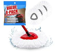 4 Pack Mop Head Replacement Compatible with Vileda EasyWring 1 Tank System Microfiber Swivel Mops Refill Machine Washable